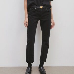 ZARA THE NEW SLIM CROPPED JEANS ZW PREMIUM Black Size 30 / US 8